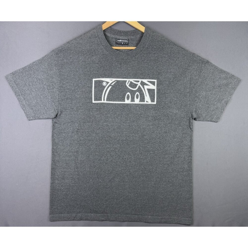 Vintage Y2K The Hundreds Box Logo Adam Bomb Art Grey Shirt XL Hype Streetwear